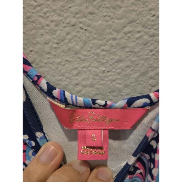 Lilly Pulitzer Women's Sleeveless Romper S Oyster Bay Miss Shell Print Tassles - Picture 6 of 9